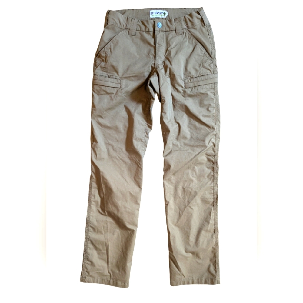NWOT First Tactical Cargo Utility Women's Pants Khaki Beige 6 Pocket 10 Tall